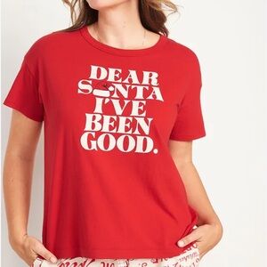 Old Navy Matching Holiday Graphic Easy T-Shirt for Women in Red size Small Tall